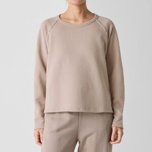 Eileen Fisher Organic Cotton French Terry Box Top | Women’s Casual Pullover Top